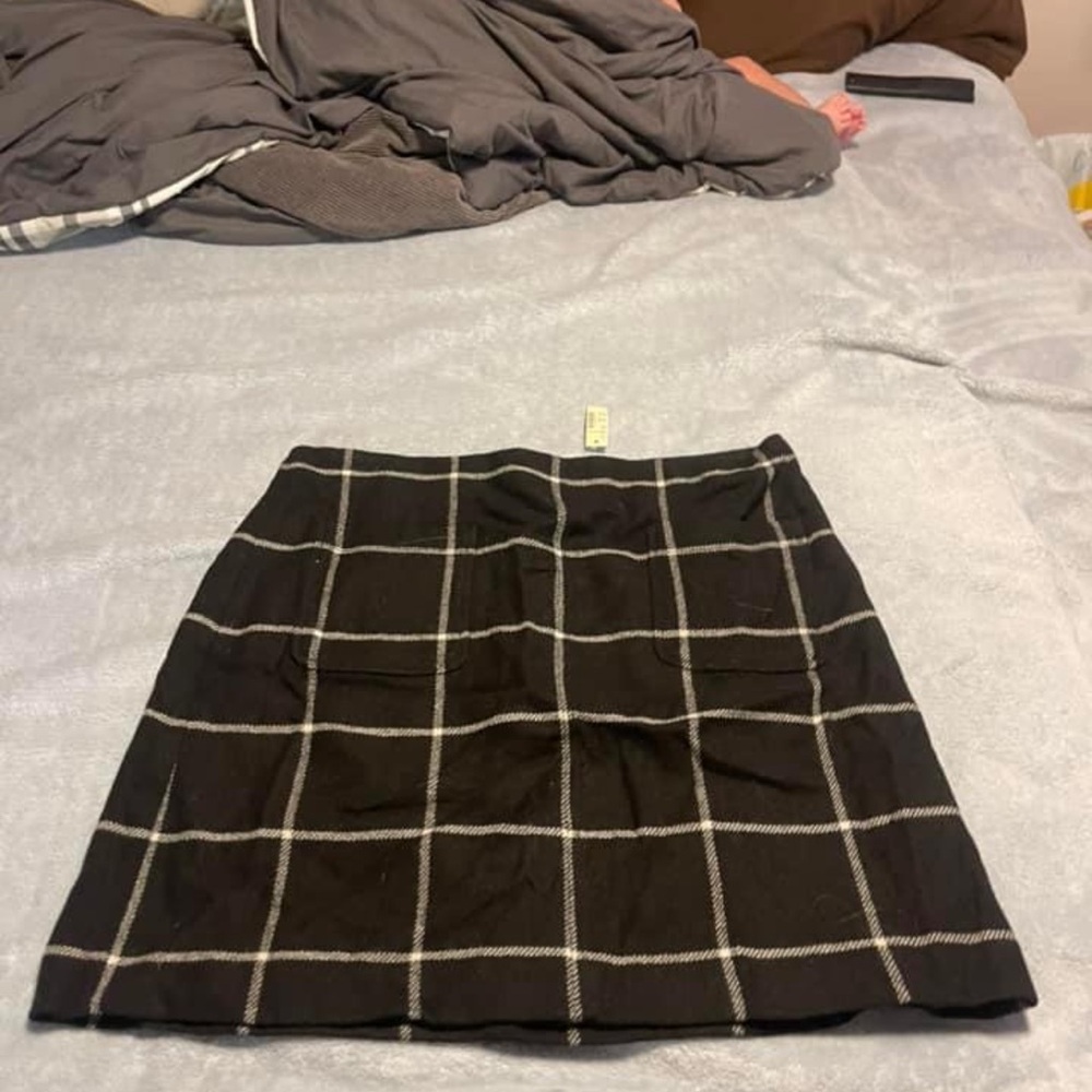 Black Plaid Women's Skirt